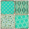 Teal Coaster Set. Handcrafted Marble Giftware by Studio Vertu.