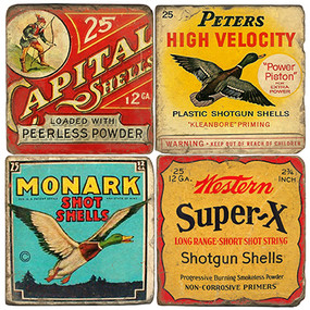 Vintage Shotgun Shell Coaster Set