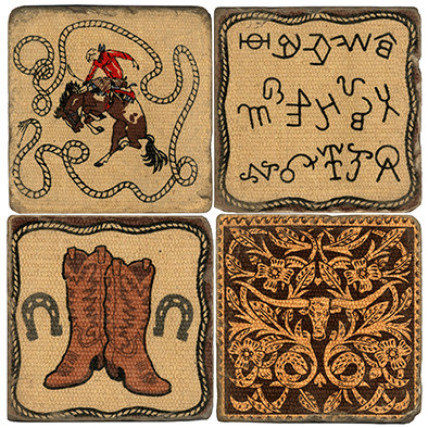 Western Themed Coaster Set