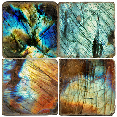 Labradorite Pattern Coaster Set