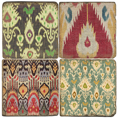 Ikat Pattered Coaster Set