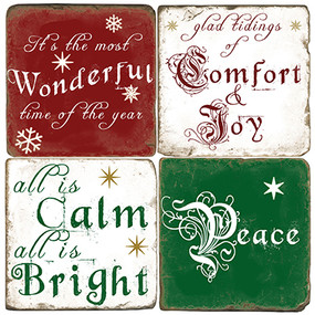 Winter Holiday Coaster Set