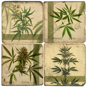 Cannabis Coaster Set
