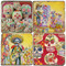 Day of the Dead Coaster Set. Handmade Marble Giftware by Studio Vertu.