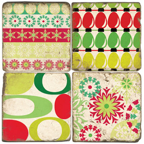 Winter Holiday Coaster Set