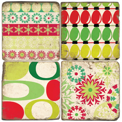 Winter Holiday Coaster Set