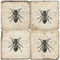 Black and White Bees Coaster Set