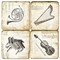 Classical Music Instruments Coaster Set