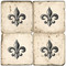 Black and White Fleur De Lis