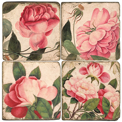 Red Roses Coaster Set