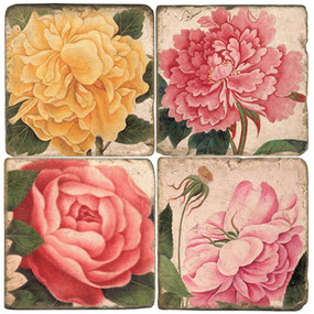 Colorful Floral Coaster Set