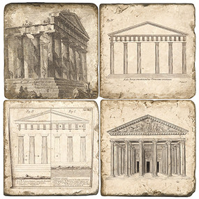 Black and White Roman Architecture Buildings