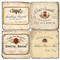 Vintage French Wine Label Coaster Set