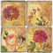 Mixed Red Flowers Coaster Set