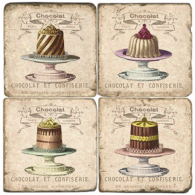 French Cake Platters Coaster Set