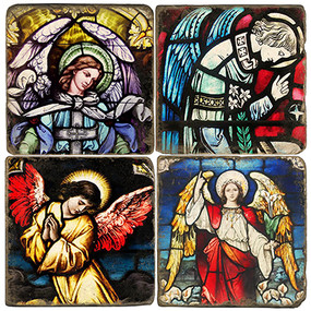 Glass Angels Coaster Set