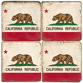 California State Flag Coaster Set