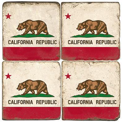 California State Flag Coaster Set