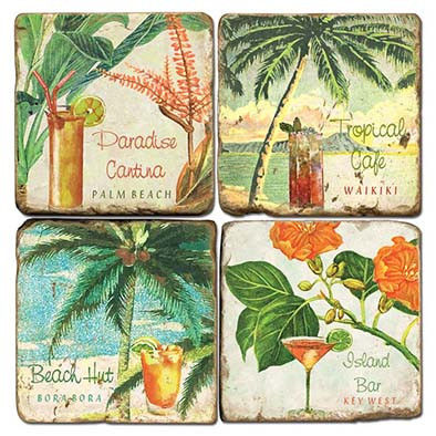 Tropical Drink Coaster Set