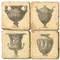 Decorative Urn Coaster Set. Handcrafted Marble Giftware by Studio Vertu.