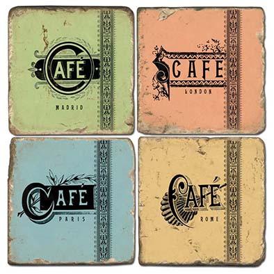 Colorful Cafe Coaster Set