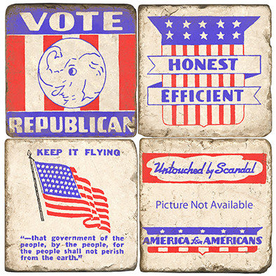 Republican Party Coaster Set