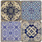 Azulejos Marble Coaster Set.  Handmade Marble Giftware by Studio Vertu.