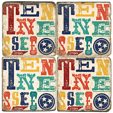 Tennessee Coaster Set. Handmade Marble Coaster Set by Studio Vertu.