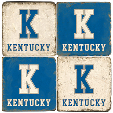 Kentucky Themed Coaster Set.  Handmade Marble Giftware by Studio Vertu.