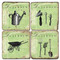 Garden Tools Coaster Set
