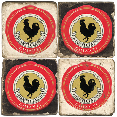 Chianti label coaster set