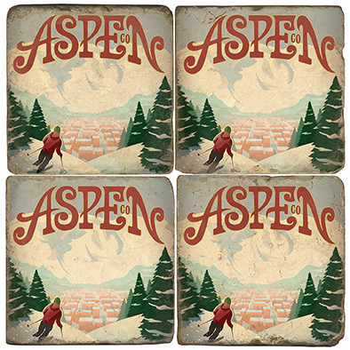 Aspen Colorado Coaster Set