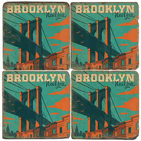 Brooklyn New York Coaster Set