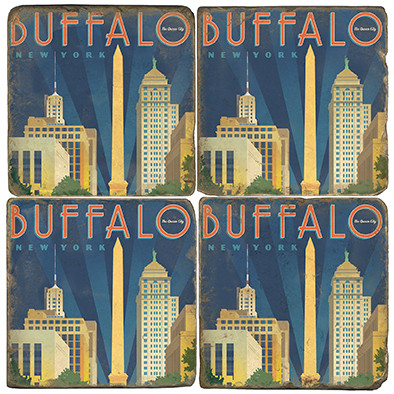 Buffalo New York Coaster Set