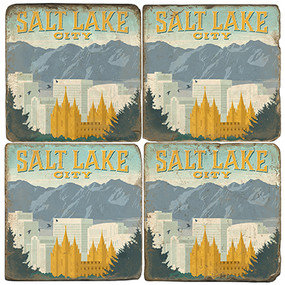 Salt Lake City, Utah Coaster Set