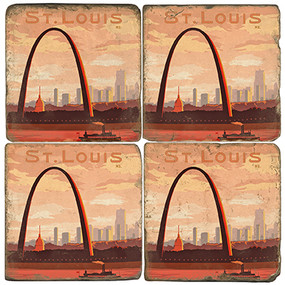 St. Louis Arch Coaster Set