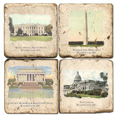 Washington DC Landmark Coaster Set