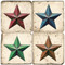Rustic Star Coaster Set.