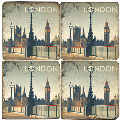 Westminster Abbey Coaster Set. Illustration by Anderson Design Group.