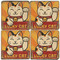 Lucky Cat Coaster Set. License artwork by Anderson Design Group.