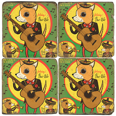 Chihuahua Coaster Set. License artwork by Anderson Design Group.