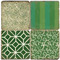 Green Forever Coaster Set.  Tumbled Italian Giftware by Studio Vertu.