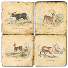 Deer Coaster Set.  Hand Made Marble Giftware by Studio Vertu.