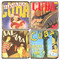 Vintage Cuba Inspired Coaster Set. Hand Made Marble Giftware by Studio Vertu.