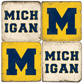 Michigan Coaster Set.  Handmade Marble Giftware by Studio Vertu.