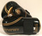 Mightyfist point sparring gloves in shiny black and gold