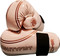 White and gold EDMIR gloves