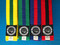 Mightyfist 4cm mixed colour stripe belts