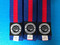 4cm wide belt - blue with red stripe