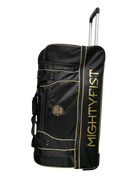 When full, the bag can be stood on end thanks to the combined handle / footstand.